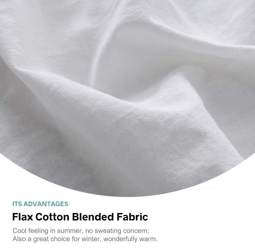 Image of CULTIVER Microfiber White Bedsheets For Double Bed,Solid Colour King Size With 2 Pillow Covers,Queen Plain Bedsheet Ultra Soft Brushed Micro Fabric Shrinkage&Fade Resistant (90X100 In,White Color)