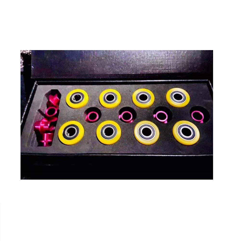 608 Skating Bearing for Inline Speed Skates Shoes Roller Slalom Skate Chrome Steel Ceramic Beads DINGGUANGHE(Black Ceramic Beads)