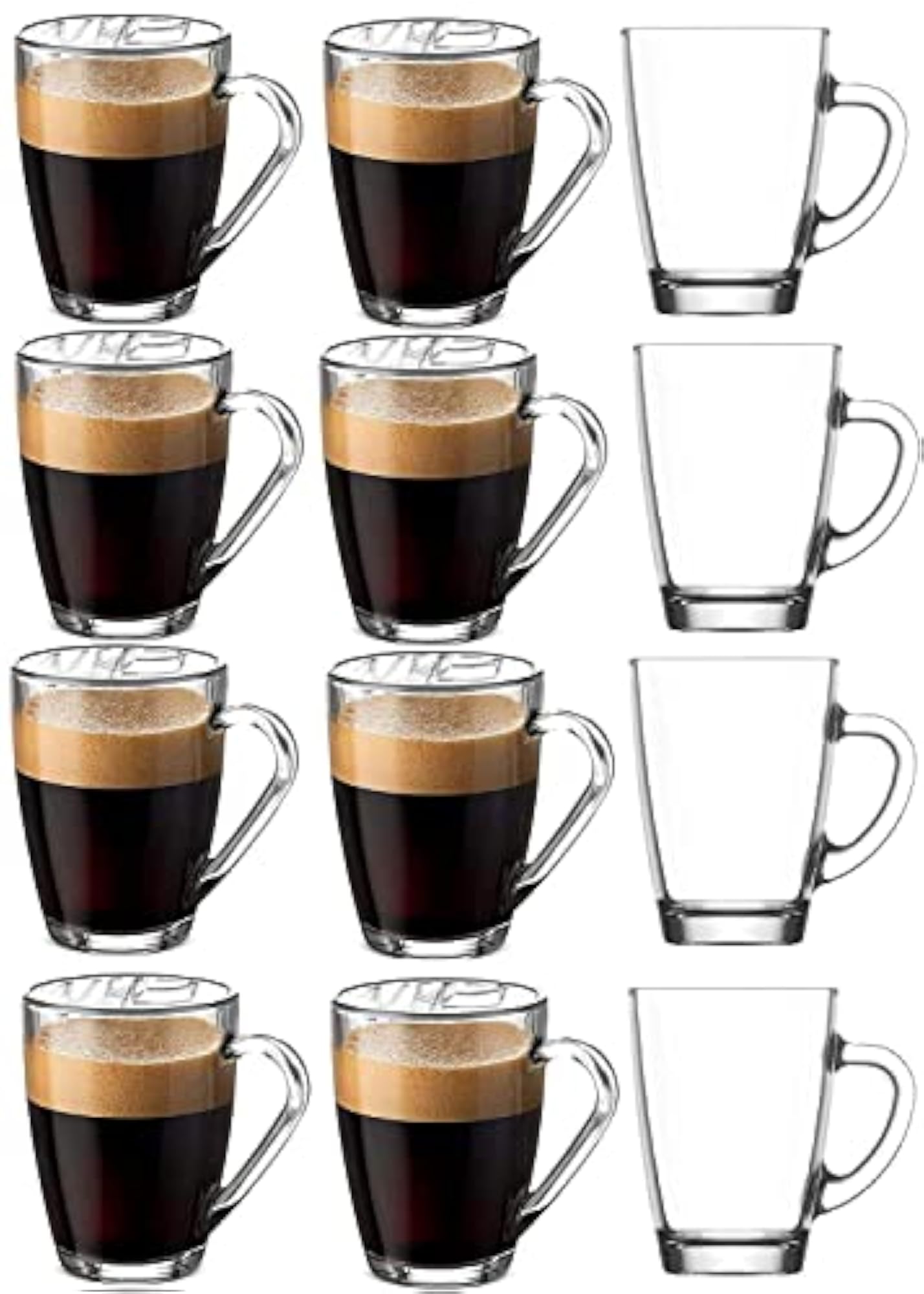 Modern Glass Coffee Mug with Convenient Solid Handle