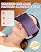 Weighted Eye Mask for Sleep, Yoga, Meditation, Lavender Eye Pillow Heated for Headache, Sinus, Dry Eyes Relief, Moist Heat Mask Purple Relaxation Gifts for Women (Purple)