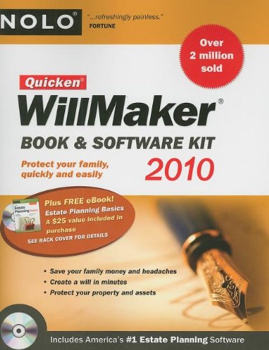 Quicken Willmaker 2010: Book & Software Kit