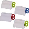 XYKEEY Toothpaste Tube Squeezers Toothpaste Roller - Manual Toothpaste Tube Roller Squeezer Tool, Toothbrush Squeezers, Toothpaste Clip Holder Stand Winder (Multi-Colored)
