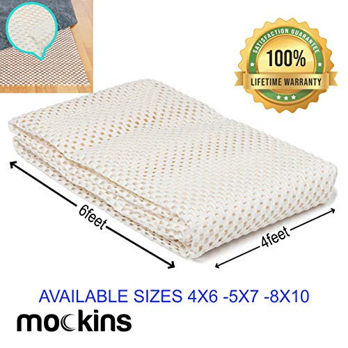 Mockins Premium Grip and Non Slip Rug Pad 4 x 6 feet Area
