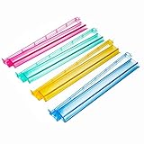 GUSTARIA Mah Jongg All-in-One Tile Rack & Pusher, Clear Acrylic Mahjong Rack and Pusher Combo, Modern American Majiang Tile Racks, Set of 4, Multi Color