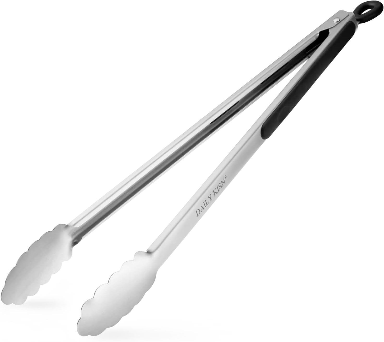 Grill Tongs, 17 Inch Extra Long BBQ Tongs, Premium Stainless Steel Metal Tongs for Cooking, Grilling, Barbecue/BBQ, Buffet (17", 1PC)