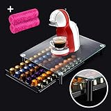 Organisieren Sie 60 Ihrer Lieblings-Nespresso-Kapseln in Reichweite mit dieser Glas-Aufbewahrungsschublade. Maße (L x B x H): 30 x 40 x 6,5 cm.