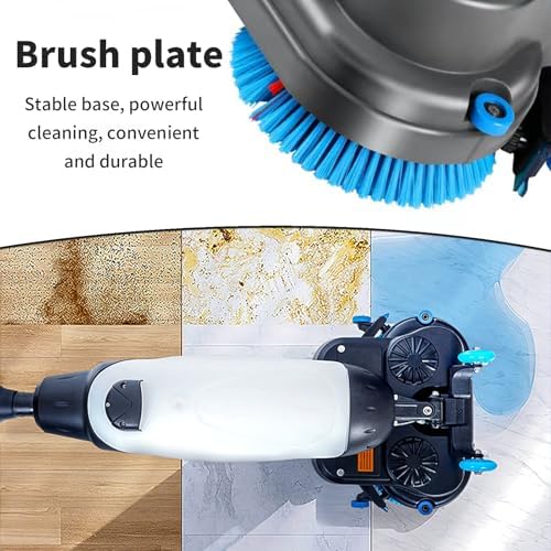 17'' Commercial Floor Washer & Scrubber Machine - Dual Brush Power Cleaner for Tile, Hardwood & Carpet - Heavy-Duty Floor Cleaning Accessories