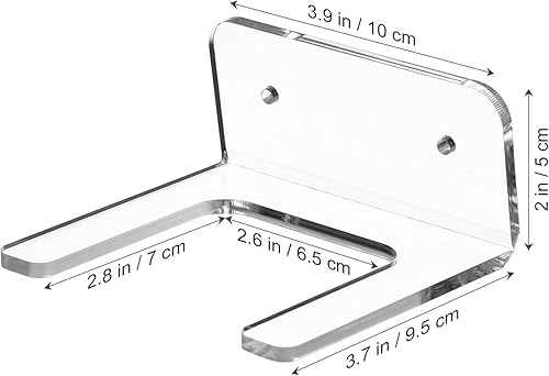 Miniatura 3 de 1 juego de gancho para colgar guitarra, acrílico transparente, soporte de montaje en pared, soporte con tornillo para guitarra acústica eléctrica,