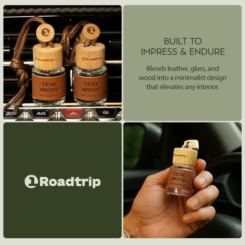 Image of Hanging Car Air Freshener 2 Pack 8ML - Light Sandalwood Fragrance - Car Diffuser - Helps Reduce Odors - Car Interior Accessory
