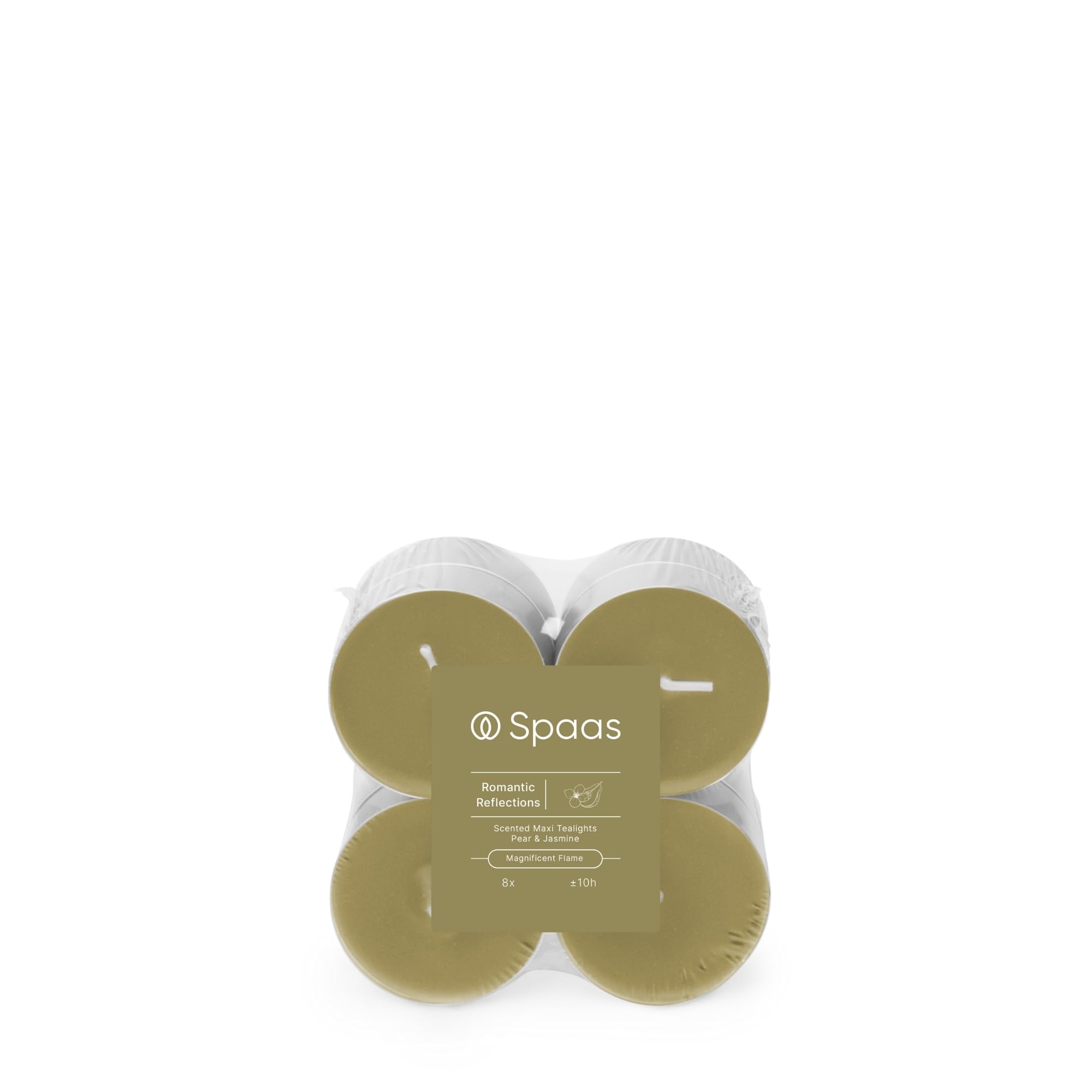 Spaas Maxi Scented Tealights flatpack x8 10h - Romantic Reflections