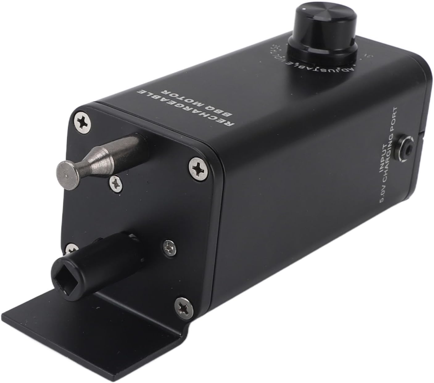 Asixxsix Aluminum Alloy Grill Rotisserie Motor, Universal Grill Electric Replacement Rotisserie Motor, 10W 3 to 12V Adjustable Rechargeable DC Electric Grill Motor Replacement l