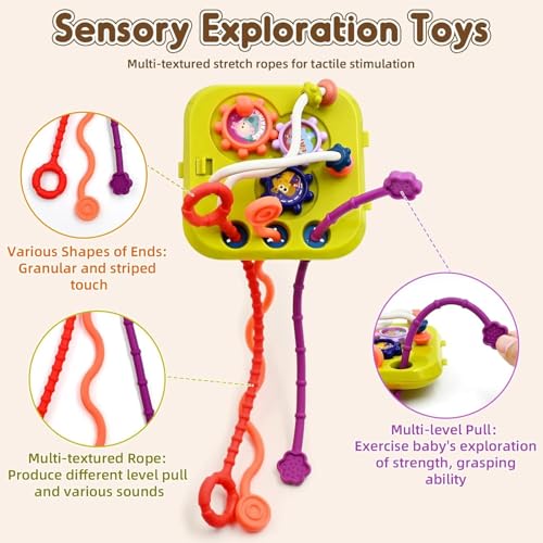 Image of Cable World Baby Toddler Activity Center Musical Activity Cube Play Learning Center Toy Interactive Educational Activity House Multi-Functions with Lights Sounds (7 in 1 Cube)