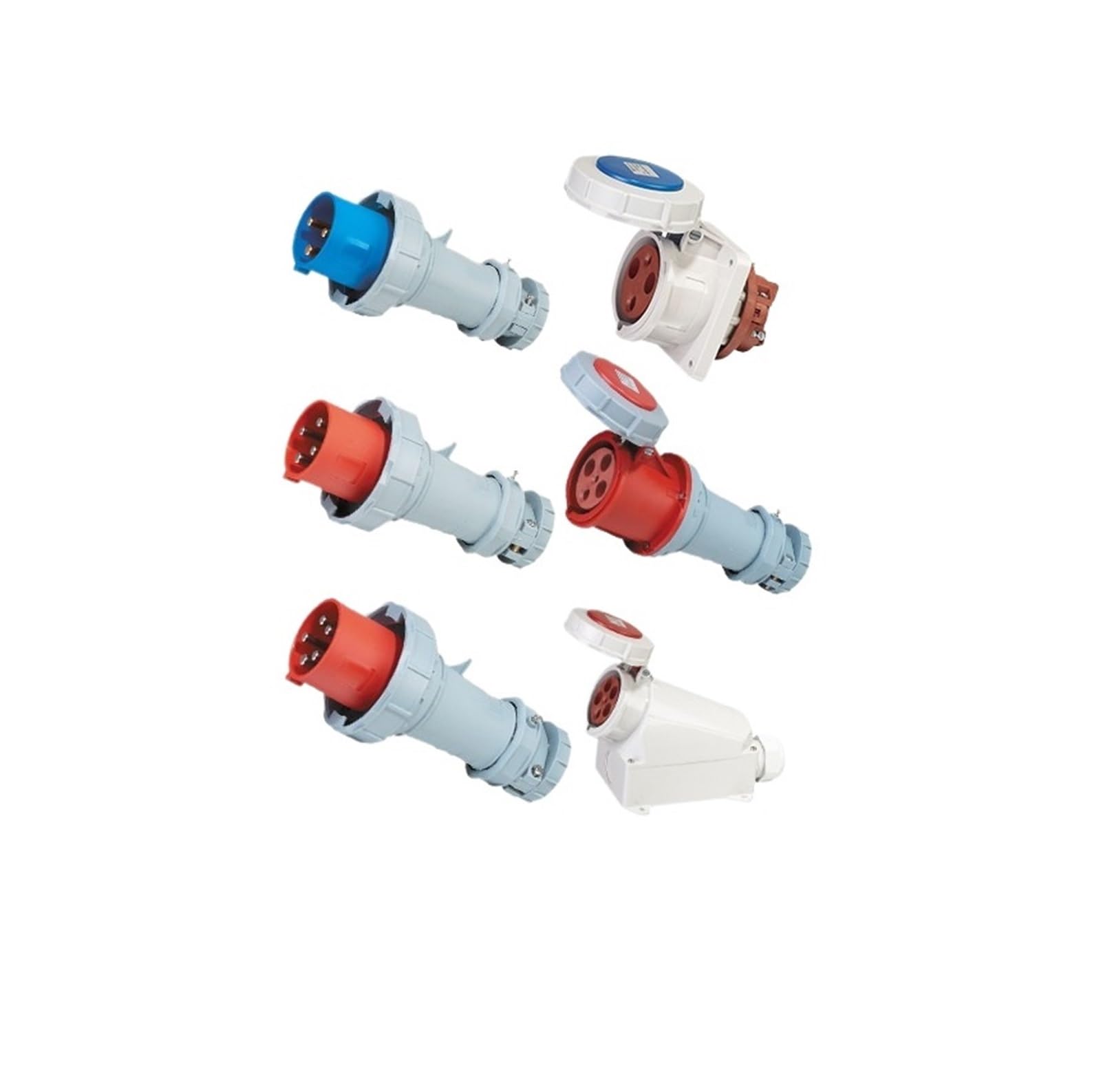 IP67 Industrial y Conector de zócalo trifásico 3 núcleos 4P5 Agujero 63A/125A Impermeable no a Prueba explosiones(3P125A IP67 Concealed GP3380)