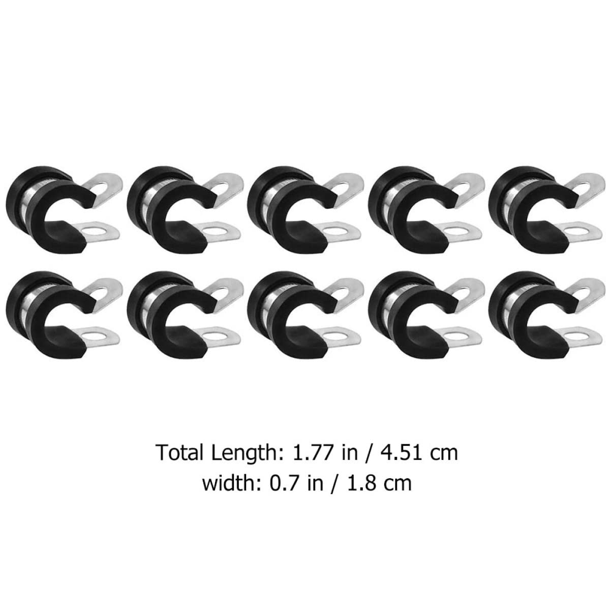 DECOMELODY Flexible and Durable Wire Clamp 20pcs Stainless Steel Rubber Clamp for Line Repair