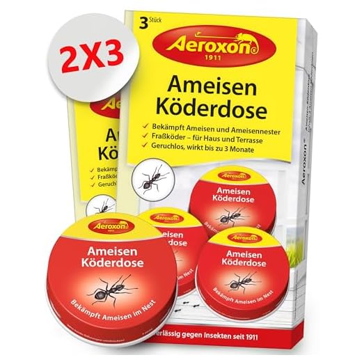 Aeroxon Ant Trap Bait Box with 6 Cans to Fight the Whole Ants' Nest