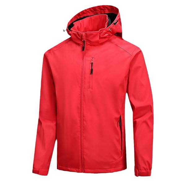 2023 New Men's Windproof Waterproof Jacket,Waterproof Outdoor Windproof Windbreaker Coat with Pockets,Men's Lightweight Hooded Jacket