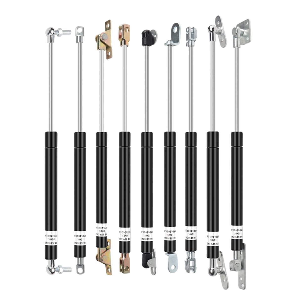 50N-3000N/150mm-3000mm, 2 Pezzo di Molla a Gas Universale con Teste ad Occhiello, Puntone a Gas,Forza da 50N-3000N/lunghezza Aperta da 150mm-3000mm for Auto, Autobus ECC.(490MM,1100N)