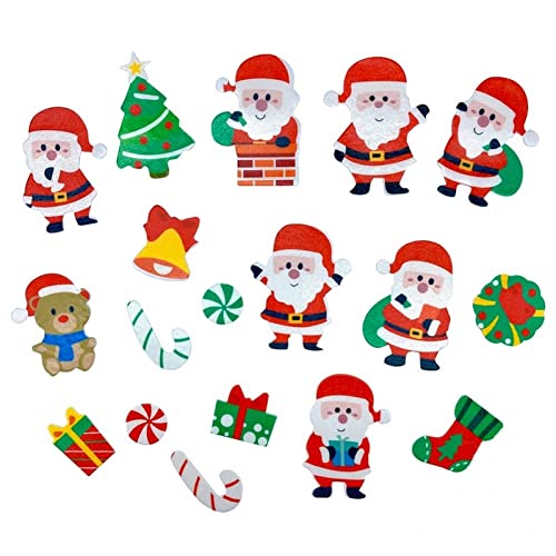 Luxylei 100pcs Navideño Santa Cupcake Toppers Papel De Oblea Comestible Pastel De Hadas Toppers Pastel De Cumpleaños Decoración De Pasteles Cover