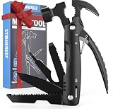 Outil multifonction 12 en 1 avec pince en acier inoxydable, tournevis, couteau et scie, parfait pour le camping, l'extérieur et l'artisanat, cadeau idéal pour les hommes