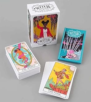 Tarot Cards Book 78 Pieces The Modern Witch Tarot Card Game Decks for Beginners, Classic Traditional Standard Tarot Deck Fortune Telling Game Divination Tools (Design 1)