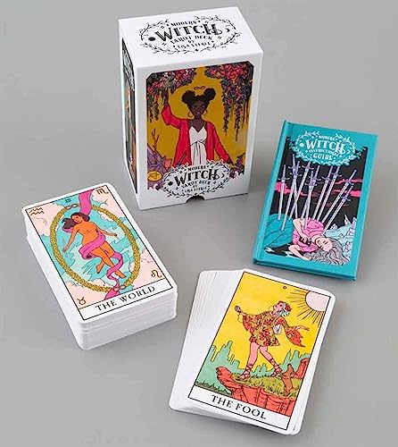Tarot Cards Book 78 Pieces The Modern Witch Tarot Card Game Decks for Beginners, Classic Traditional Standard Tarot Deck Fortune Telling Game Divination Tools (Design 1)