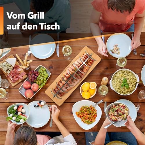 Grille de cuisson poisson bois barbecue montage standard pour température précise