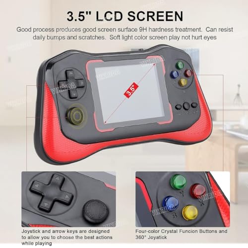 Image of VikriDA X7M 500-in-1 Retro Handheld Game Console with Gamepad Support | 3.5 inch HD Display, Built-in Classic Video Games for Kids