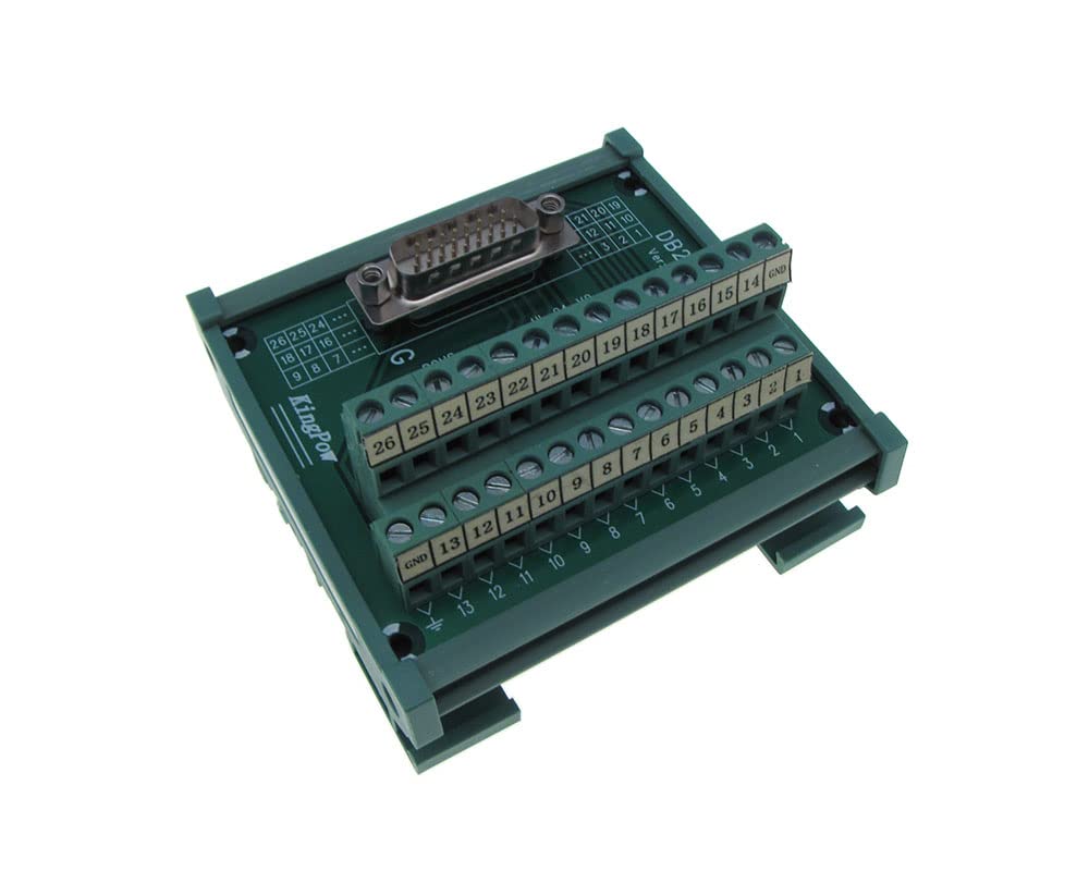DB26 Male Signals Breakout Board Din Rail Mounting Header Screw terminals