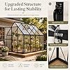 HOOYEAH 6 x 6 FT Polycarbonate Greenhouse for Outdoors, Heavy Duty Walk-in Greenhouses with Roof Air Vent, Aluminum Outdoor Green House Kit, Winter Garden House for Outside Backyard #3