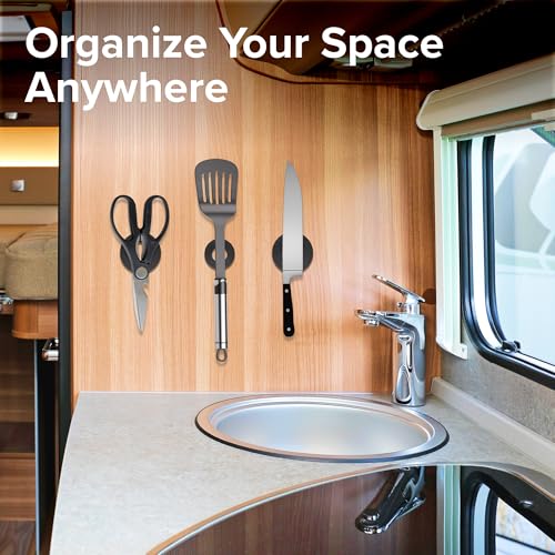 Image of Heavy Duty Ring Magnets - Ultra Strong (2.35x0.4 /60x10mm, 2 pcs) Magnets with Holes for DIY & Crafts - Space Organization Set for Home, Workshop, Refrigerator, Whiteboard, Office, Classroom