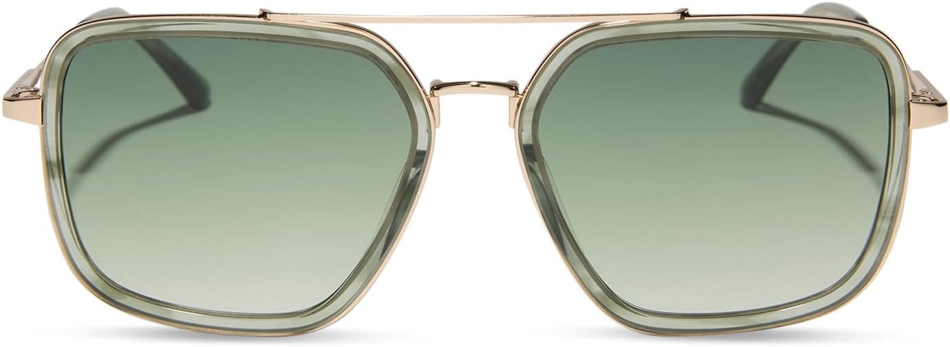 DIFF Jordan Designer Oversized Navigator Sunglasses for Women | 100% UVA/UVB Protection | Solid Frames - Image 8