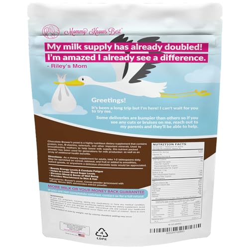 Brewers Yeast Powder for Lactation Cookies for Breastfeeding - Lactation Supplement for Increased Breast Milk - Nutritional Yeast for Lactation Support - Breastmilk Supplement for Women - Easy to Bake