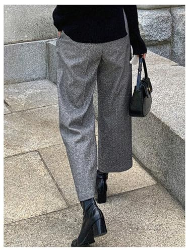 Floerns Women's Straight Leg Dress Slacks Work Business Casual Pants Trousers with Pocket2