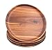 Acacia Wood Dinner Plates, AIDEA 11 Inch Round Wood Plates Set of 4, Easy Cleaning & Lightweight for Dishes Snack, Dessert, Unbreakable Classic Charger Plates - Best Christmas Gift