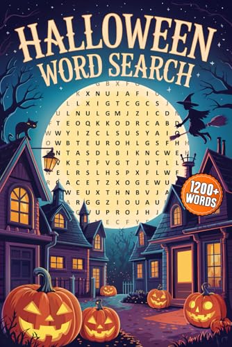 Halloween Word Search for Adults 1200+ Words: Fun and Spooky Large Print Word Find Puzzles, Holiday Activity Book with Solutions