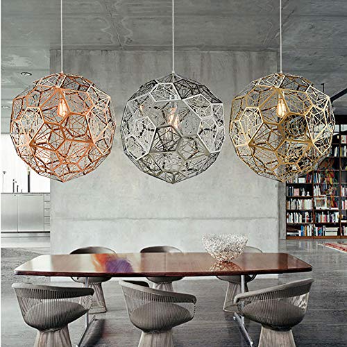 Suspension géométrique en métal et chandelier créatif haut de gamme