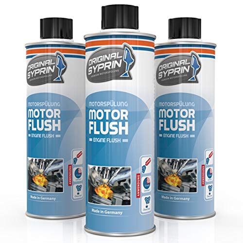 SYPRIN Originele motorspoeling systeem reiniger voor benzine en diesel motoren I Motor spoeling Engine Cleaner olie slibspoeling Oil Flush - set van 3