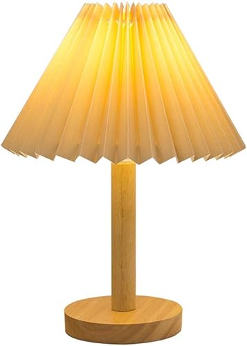 ZHYH Lámpara de mesa de madera nórdica para sala de estar dormitorio lámpara de noche luz blanca cálida regalo de madera decoración de habitación de