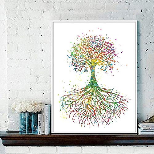 Cuadro de paisaje pantalla completa árbol de la vida 5d diy pintura...