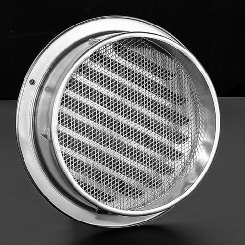 Grille de ventilation 190 mm anti-pluie inox ronde pour aération propre