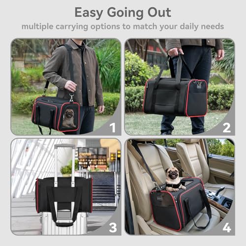 image for Petsfit Expandable Dog Carrier Large Cat Carrier, Soft-Sided Portable 