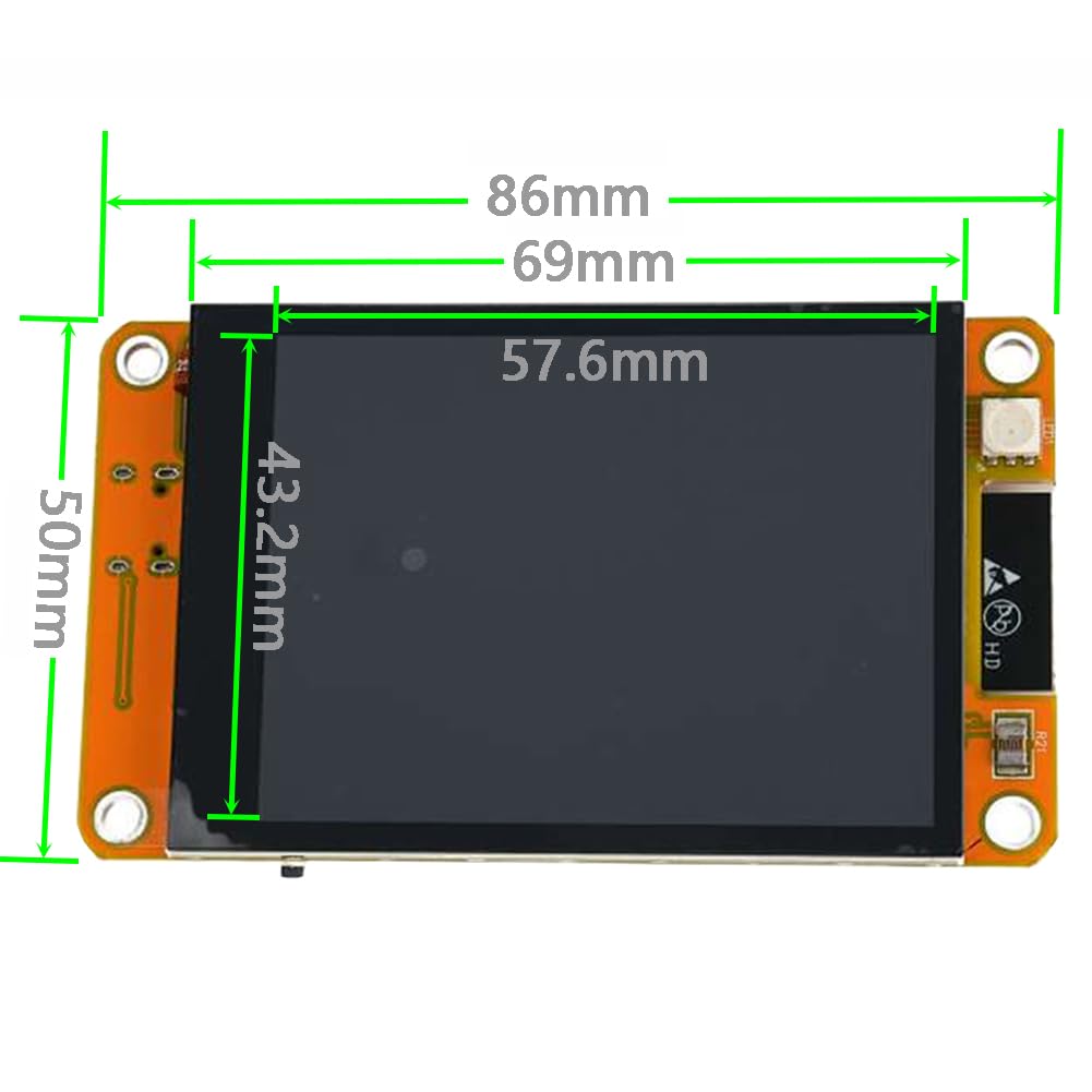 DIYmalls 2.8 pulgadas ESP32 Pantalla de JC2432W328C Pantalla táctil capacitiva 240x320 TFT LCD Módulo ESP-32 Placa de desarrollo ST7789 + funda acrílica transparente, no ESP32-2432S028R