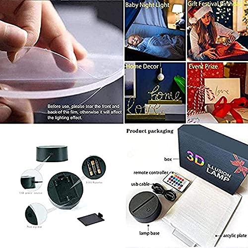 JYDNBGLS Meisjes Nachtlampje voor Meisjes Jongens Anime Figuur Lamp Verlichting Lamp Liefde Live Sunshine Hanamaru… - Image 6