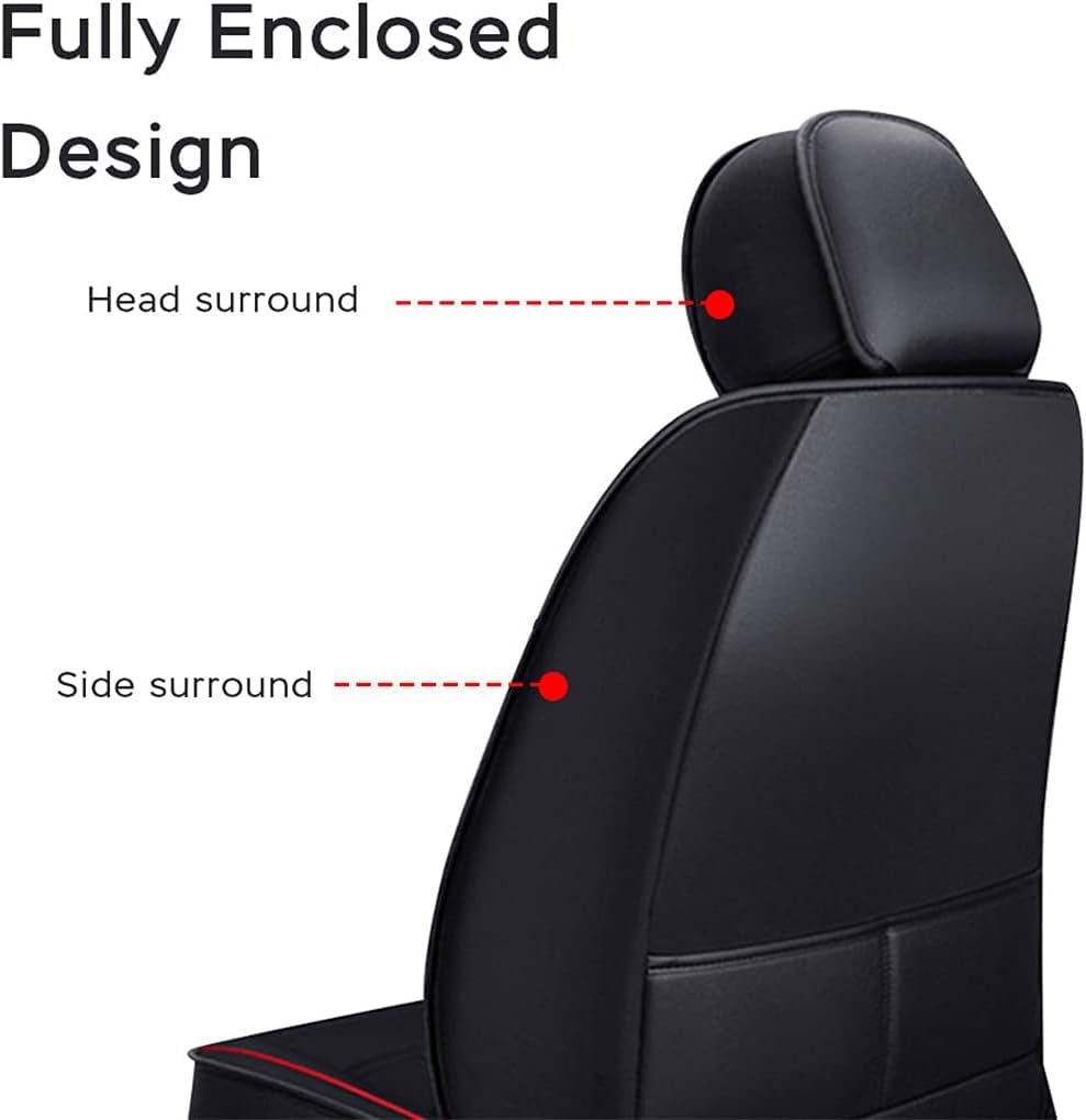 Housse Siege Voiture pour VW Golf 8 Golf VIII 2020 2021 2022 2023, Universel Housses de Siège Voiture Protecteur de Siège Imperméable Antidérapant Accessoires,H Red Black