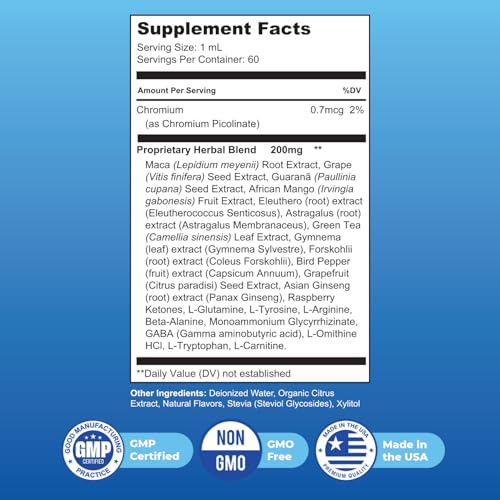 GlycoShield - Liquid Drops with Astragalus, Gymnema Sylvestre, and Chromium | 100% Plant-Based, Non-GMO, Easy-to-Take | Made in the USA in a GMP-Certified Facility | 2oz, 60ml, 1 Month Supply - Image 4