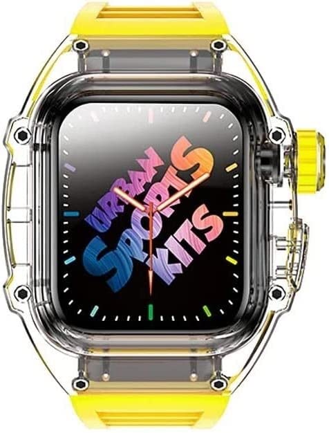 Boîtier transparent Apple Watch 45mm en caoutchouc fluoré premium - 3