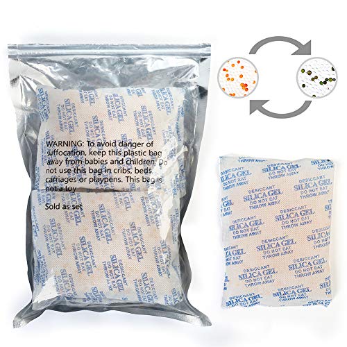 15 Packs 20Gram Silica Gel Desiccant Packets, NonToxic Food Safe Moisture Absorber Bag for Gun