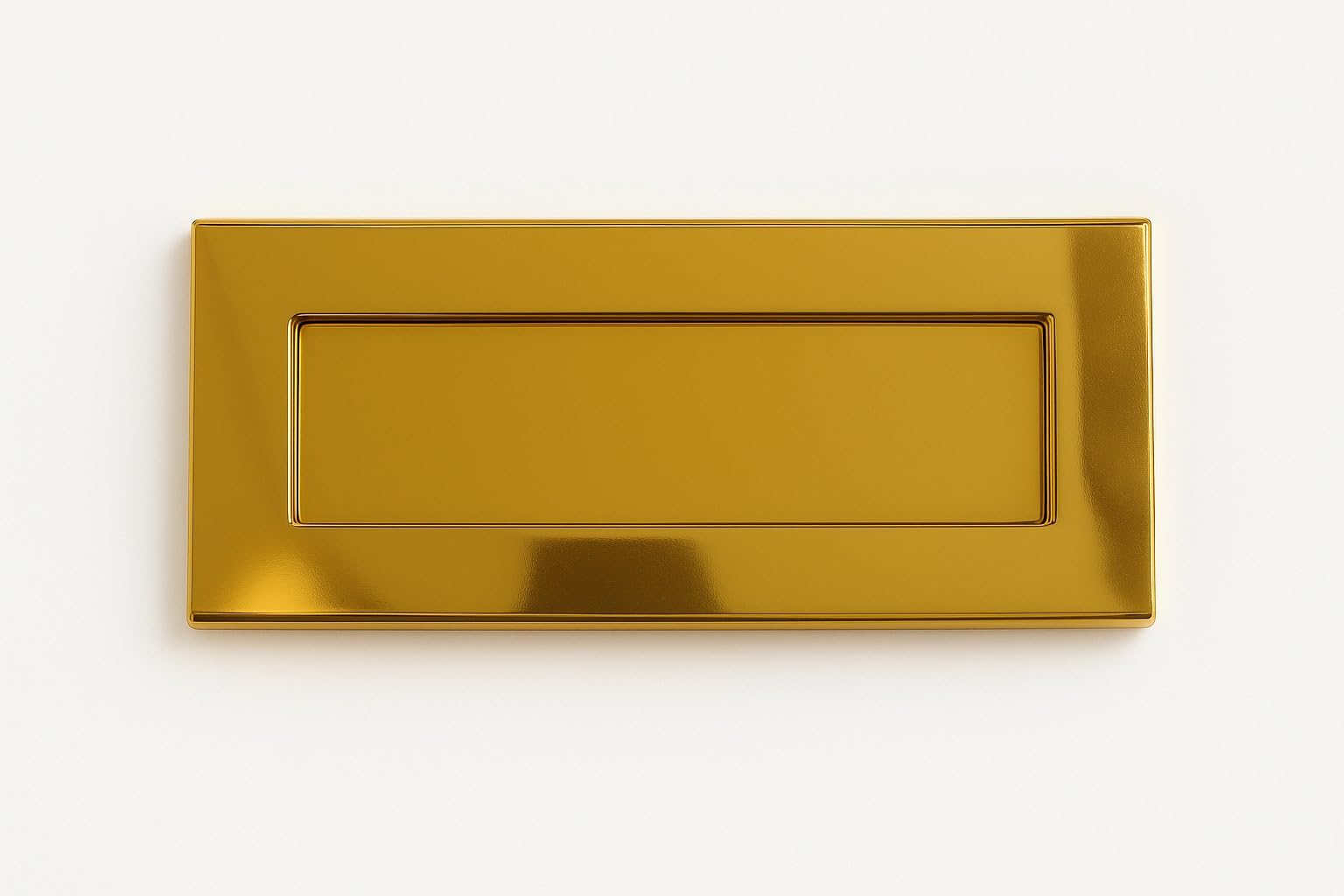 Cassetta delle lettere in ottone massiccio vittoriano rifinito in ottone satinato lucido (25,4 x 10,2 cm)