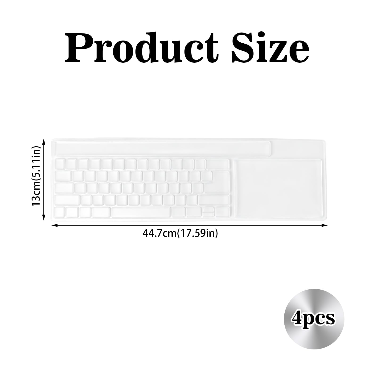 4 Piezas de protección de Teclado de Silicona para Teclado - Protección Antipolvo y Resistente para teclados de Ordenador - Cubiertas Flexibles y duraderas