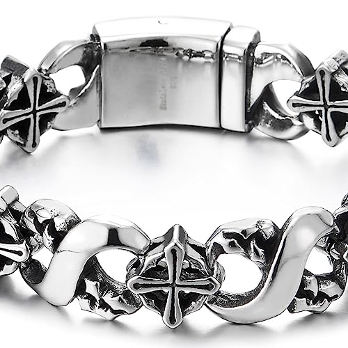 Pulsera Infinity Número 8 para Hombre en Acero Inoxidable miniatura 3